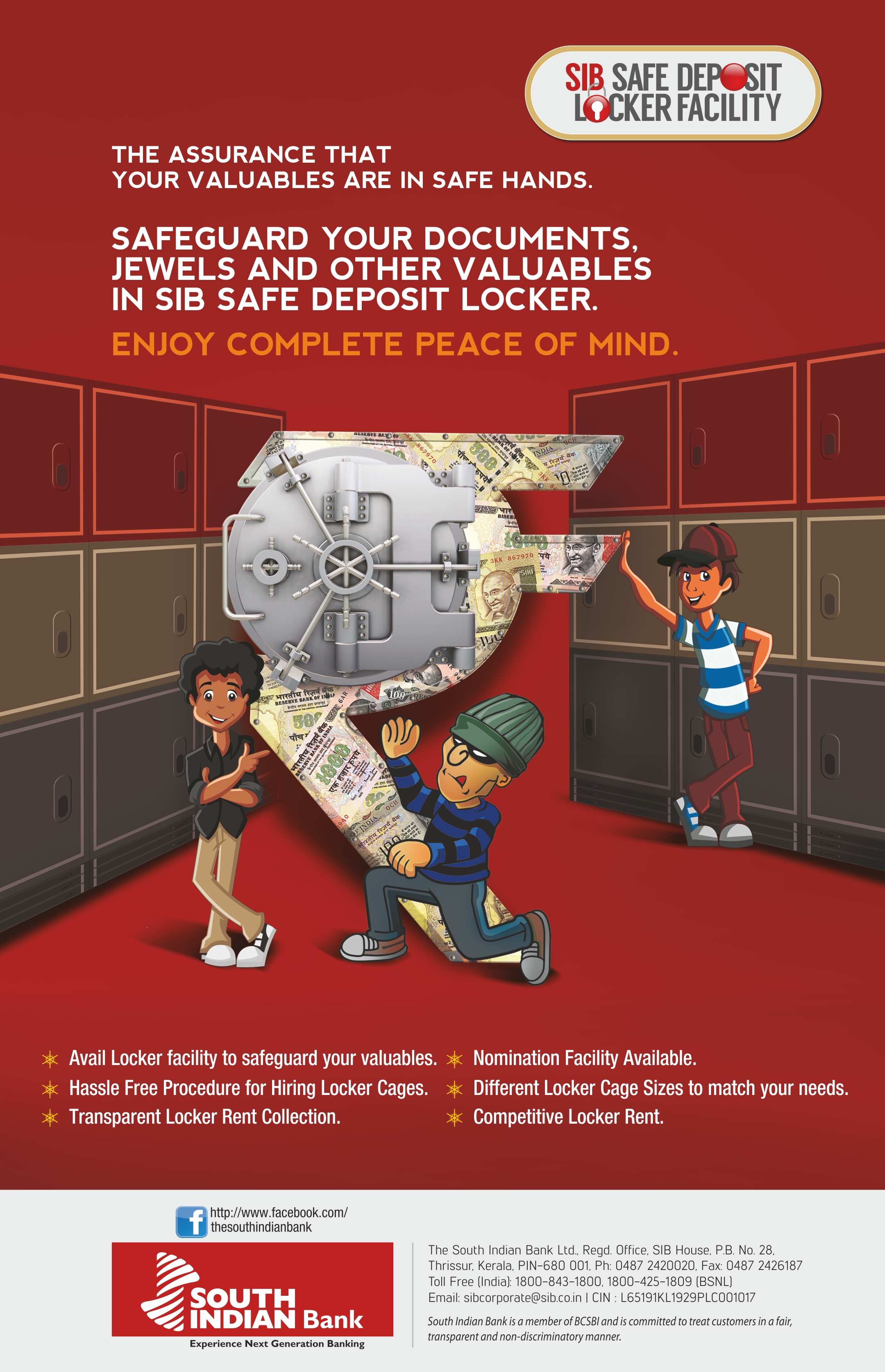 Bank locker charges discount